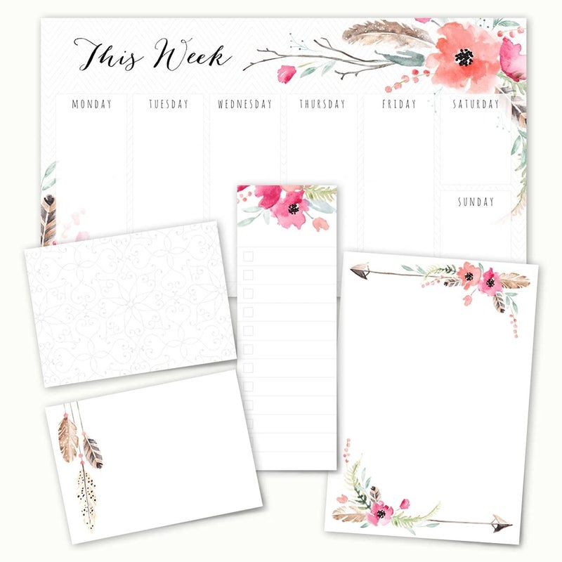 Canopy Street Boho Spirit Adhesive Sticky Note Pack - 5 Pads - 50 Sheets/pad - Image 1